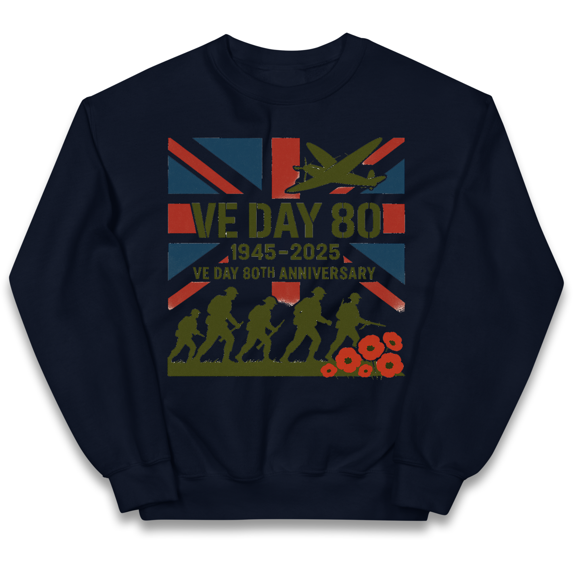 VE Day 80th Anniversary 1945 2025 kids sweatshirt