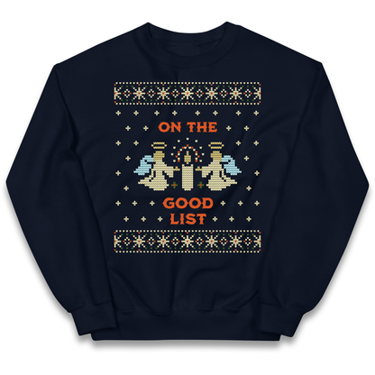 On The Good List Christmas kids sweatshirt