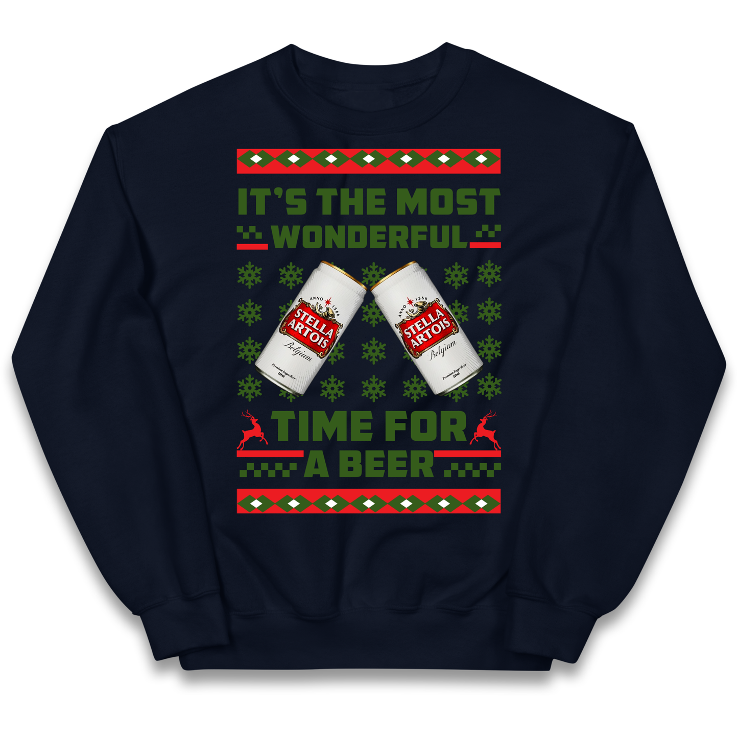 Its The Most Wonderful Time for A Beer Stella Christmas kids sweatshirt