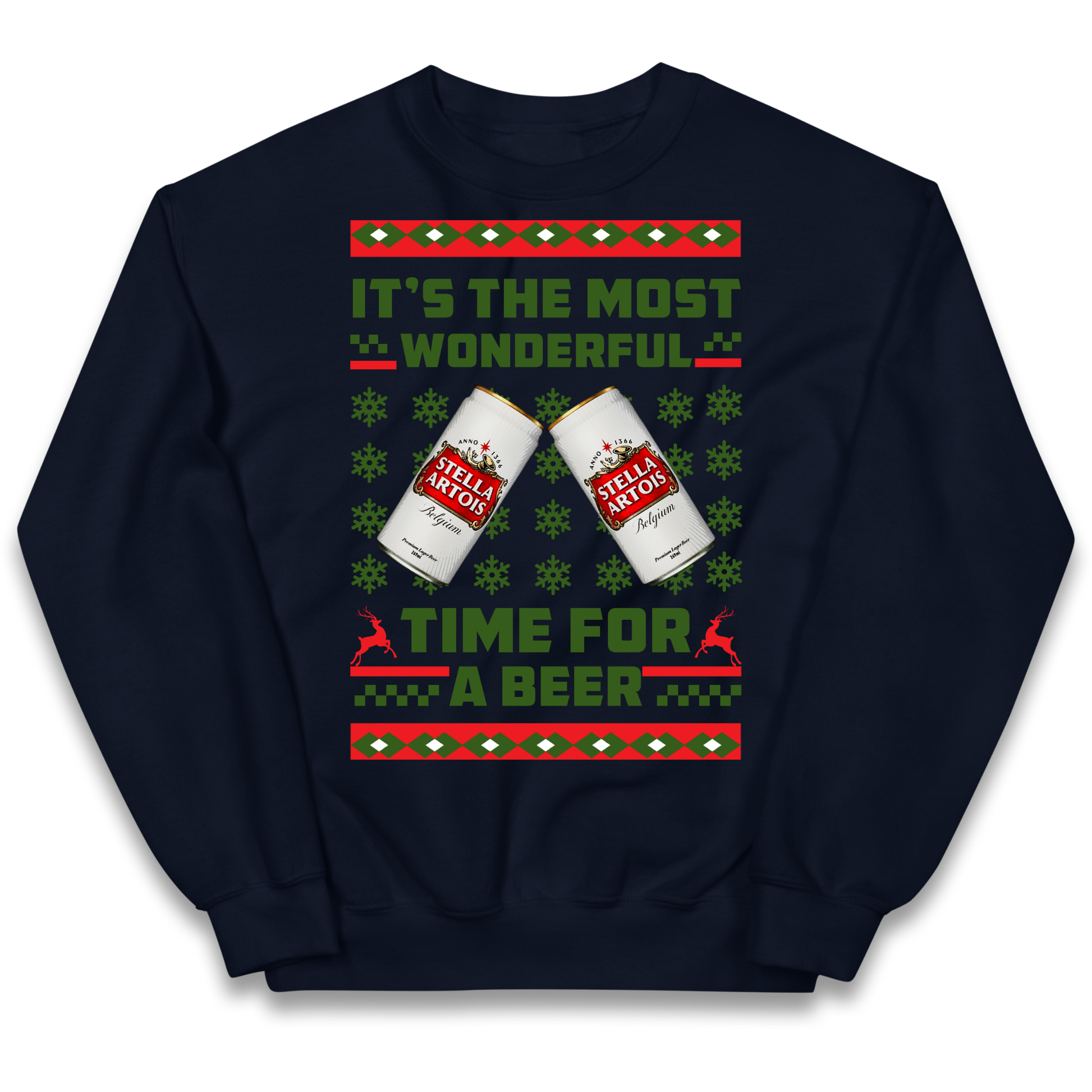 Its The Most Wonderful Time for A Beer Stella Christmas kids sweatshirt