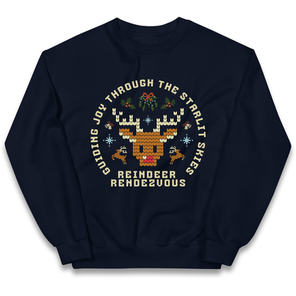 Reindeer Rendezvous Christmas kids sweatshirt