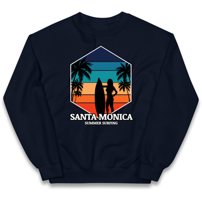 Santa Monica Summer Surfing kids sweatshirt
