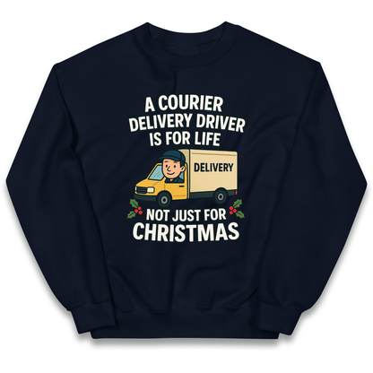 Courier Delivery Driver Christmas Kids Jumper
