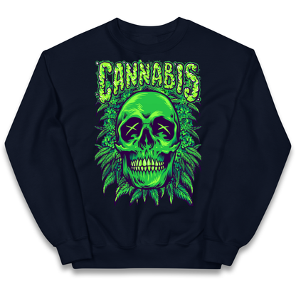Cannabis Skull kids sweatshirt