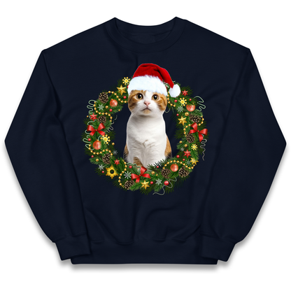 Cat Christmas kids sweatshirt