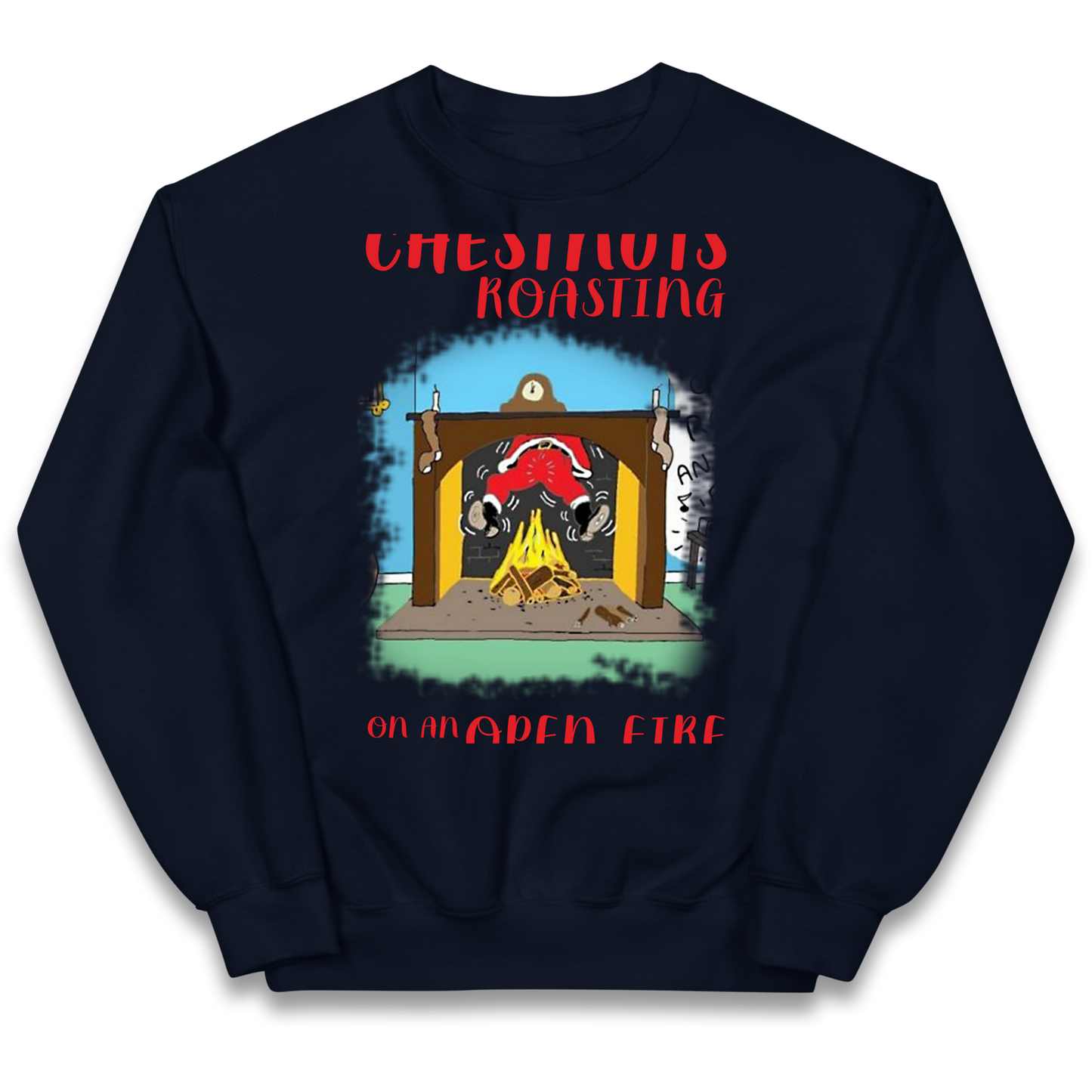 Chestnuts Roasting On An Open Fire Christmas kids sweatshirt