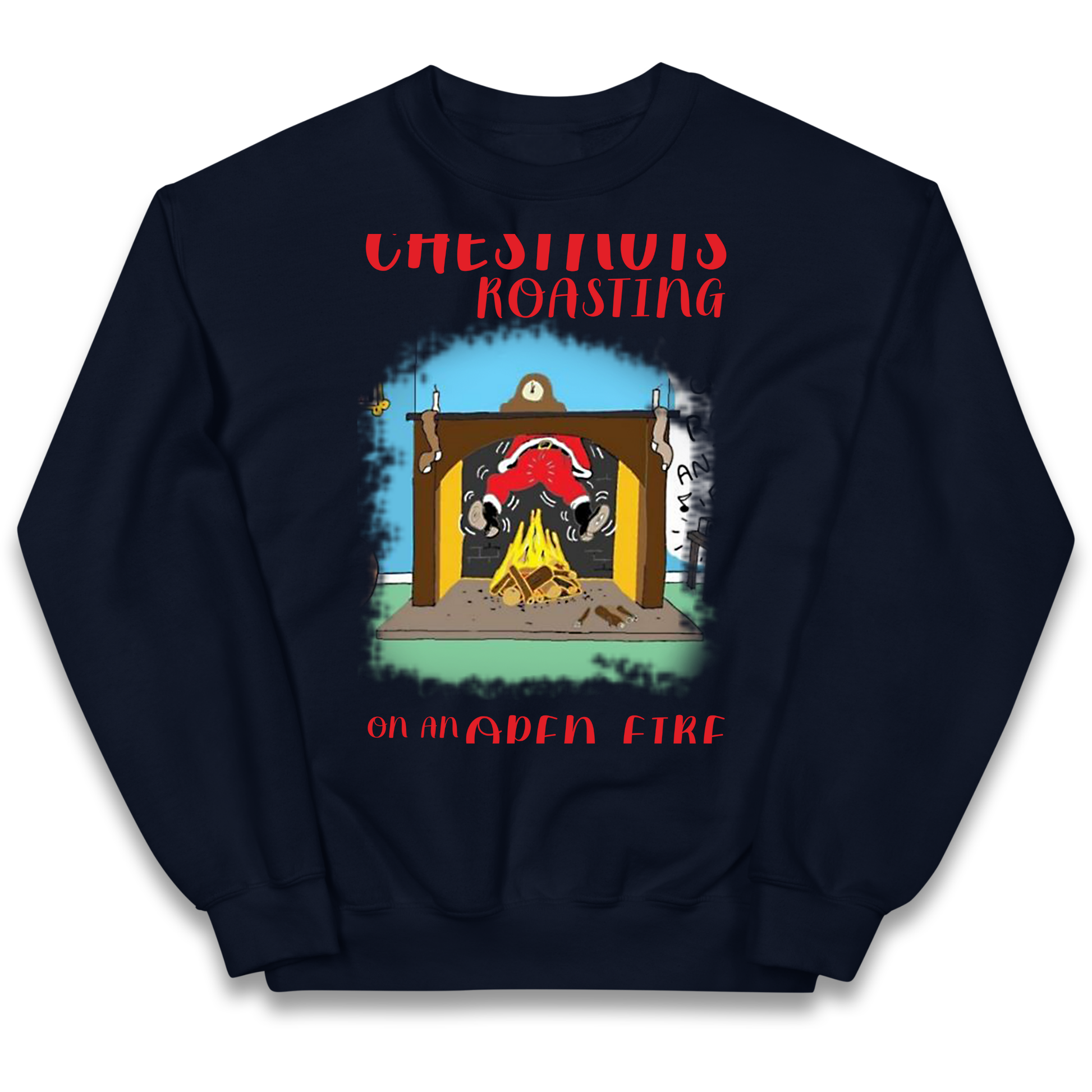Chestnuts Roasting On An Open Fire Christmas kids sweatshirt