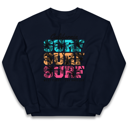 California Surf Surf Surf kids sweatshirt