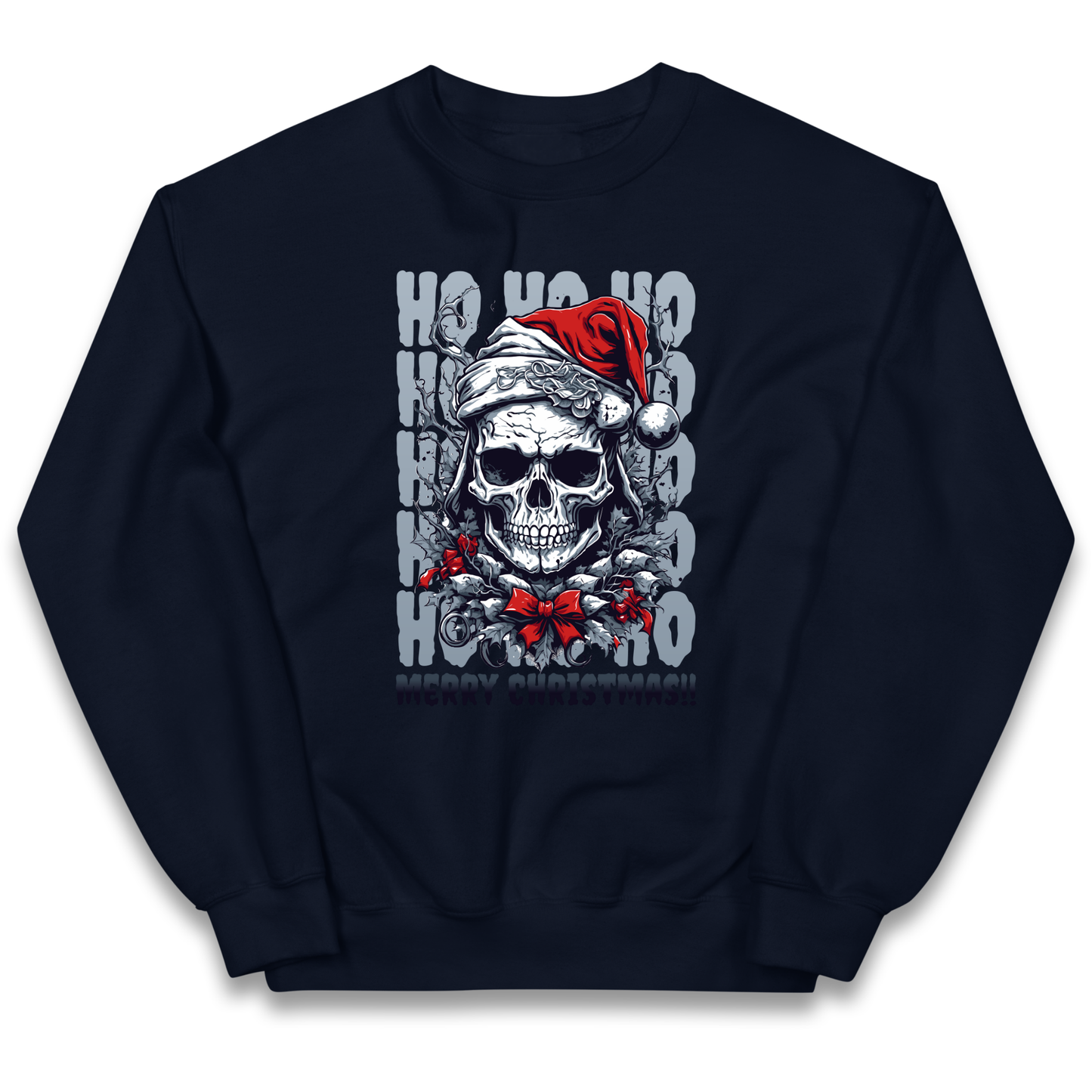 HO HO HO Santa Skelington Christmas kids sweatshirt