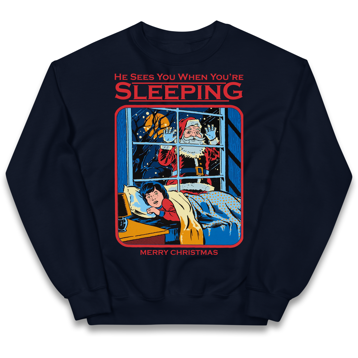 Creepy Santa Claus Christmas kids sweatshirt