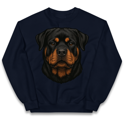 Rottweiler Face kids sweatshirt