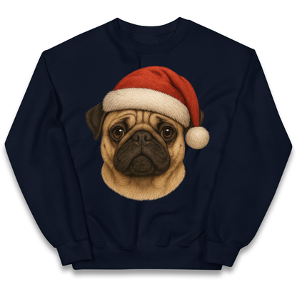 Pug Face Christmas kids sweatshirt