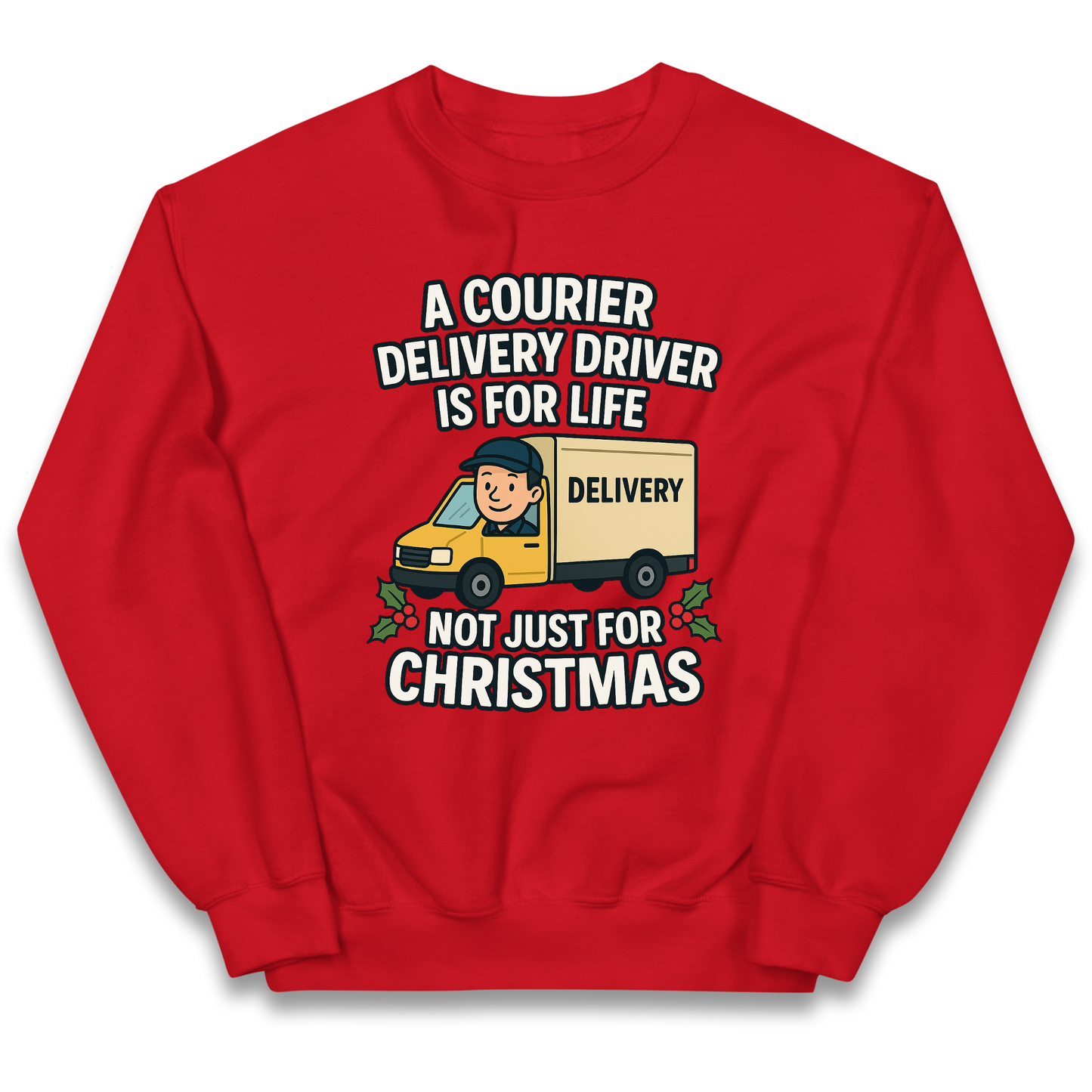 Courier Delivery Driver Christmas Kids Jumper