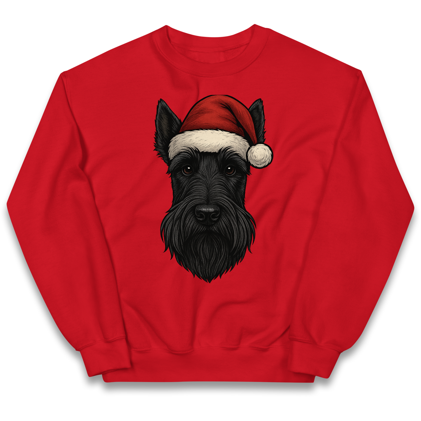 Scottish Terrier Face Christmas kids sweatshirt