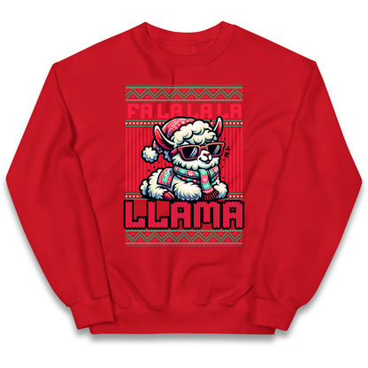 FA LA LA LA LLAMA kids sweatshirt