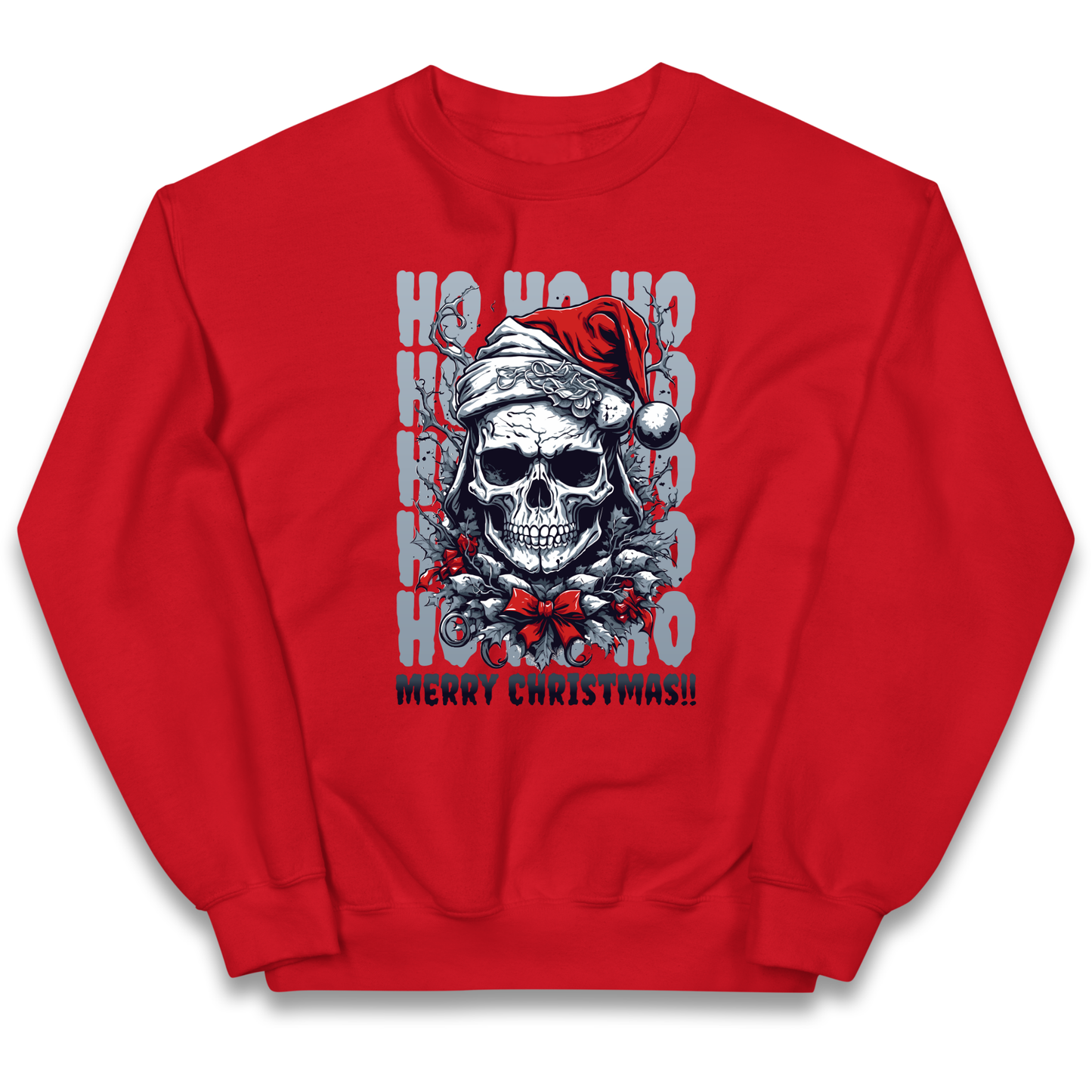 HO HO HO Santa Skelington Christmas kids sweatshirt