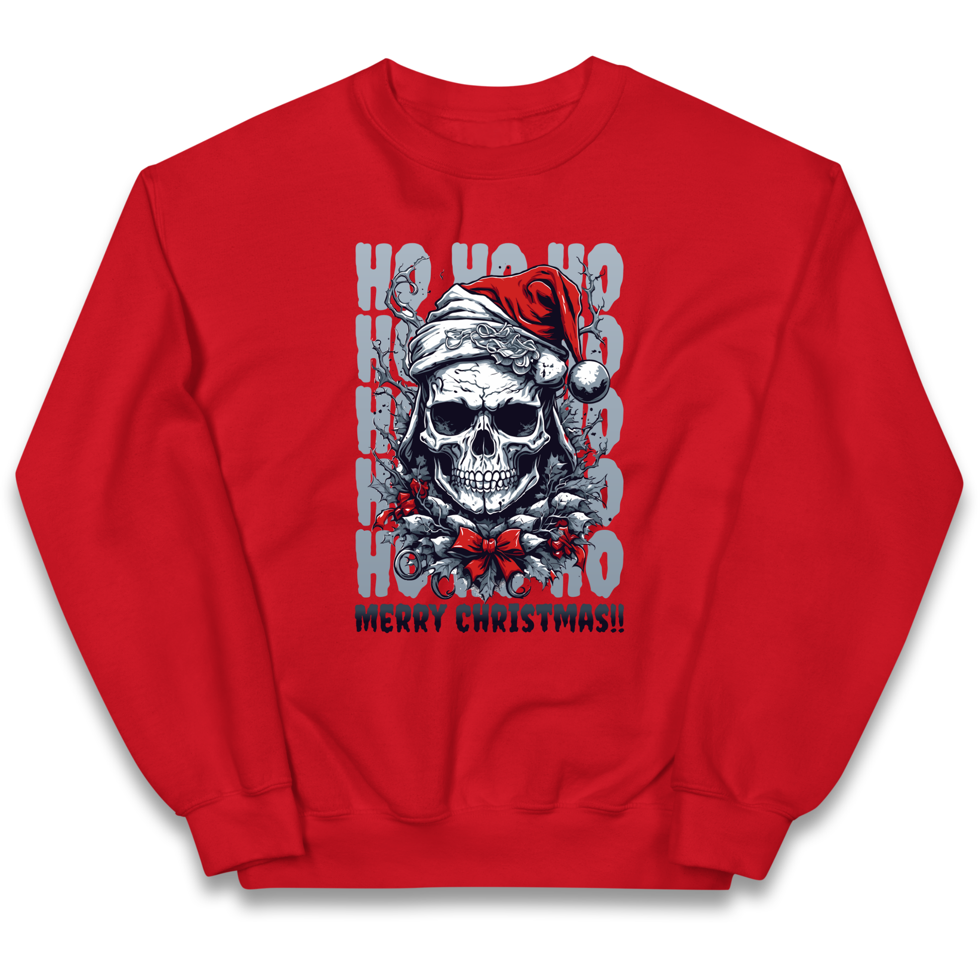 HO HO HO Santa Skelington Christmas kids sweatshirt
