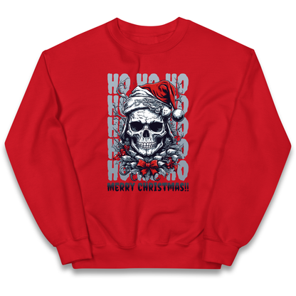 HO HO HO Santa Skelington Christmas kids sweatshirt