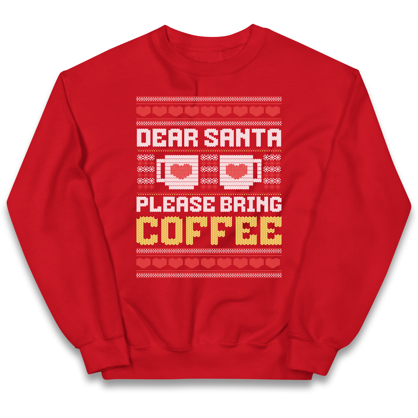 Dear Santa Please Bring Coffee kids sweatshirt
