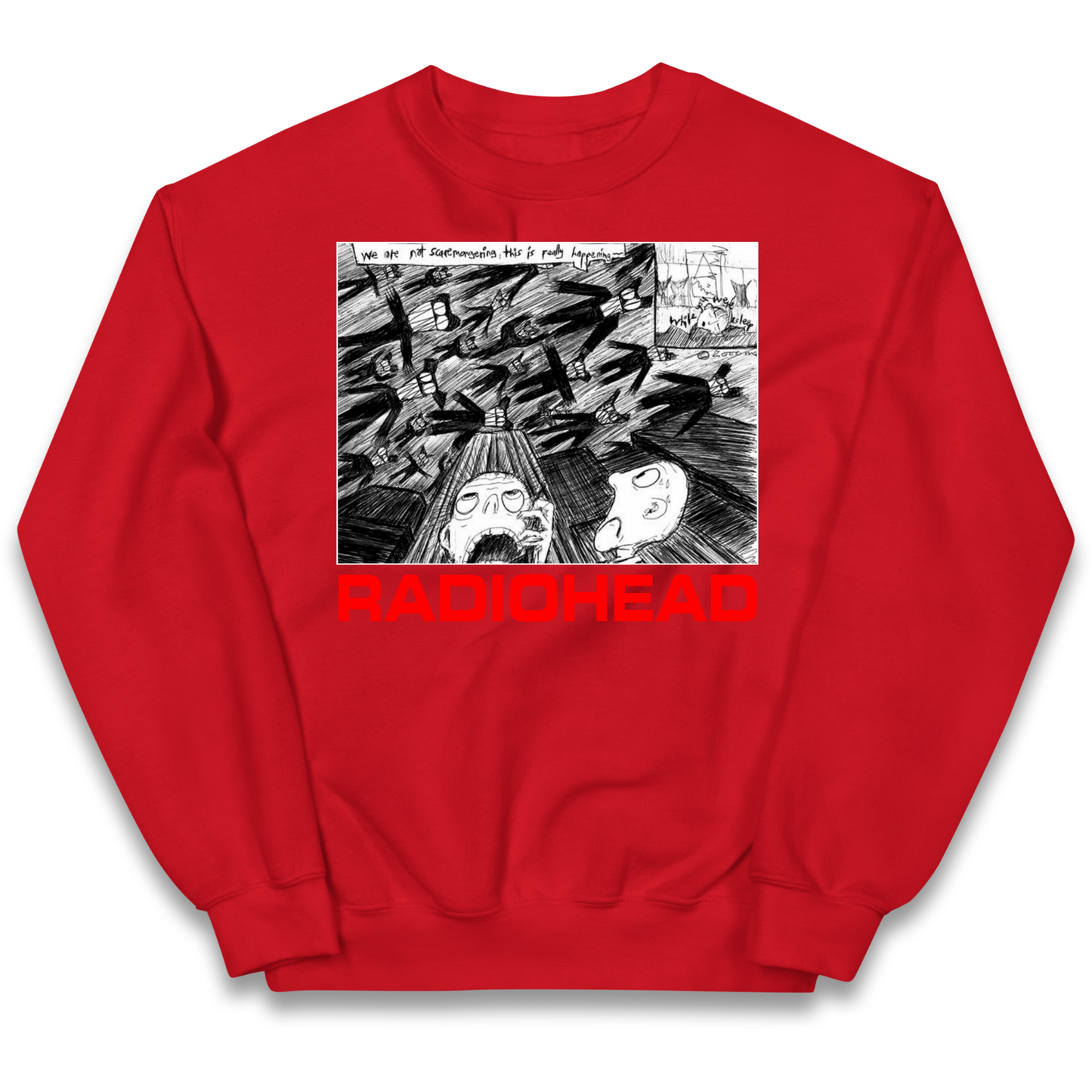 Radiohead We Are Not Screaming kids sweatshirt