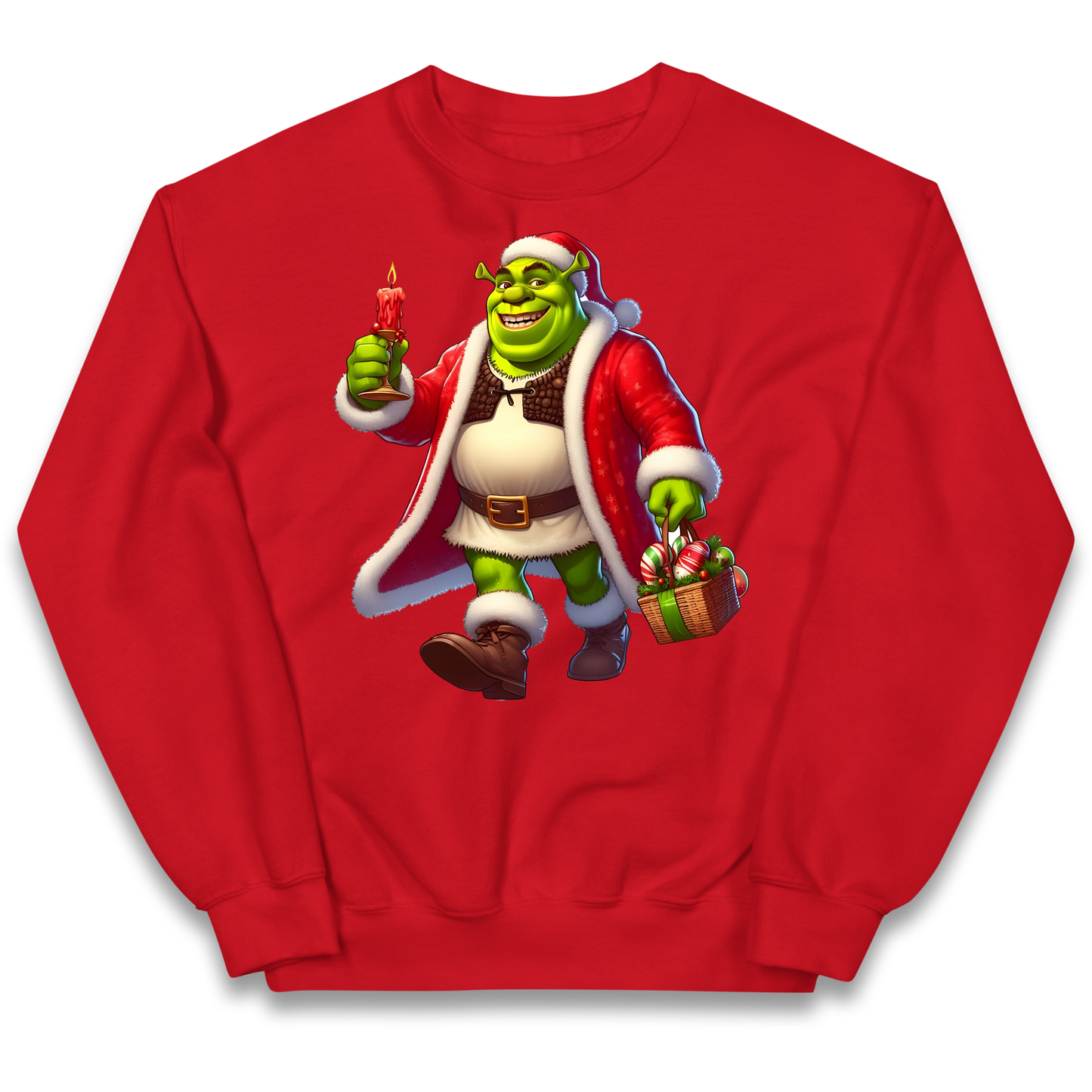 Shrek Santa Candle kids sweatshirt