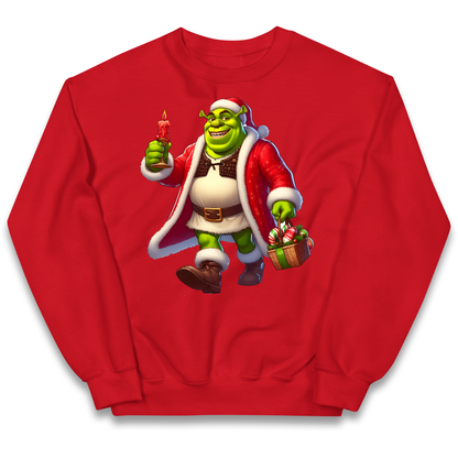 Shrek Santa Candle kids sweatshirt