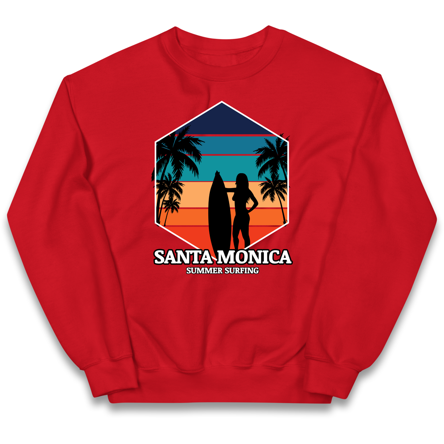 Santa Monica Summer Surfing kids sweatshirt