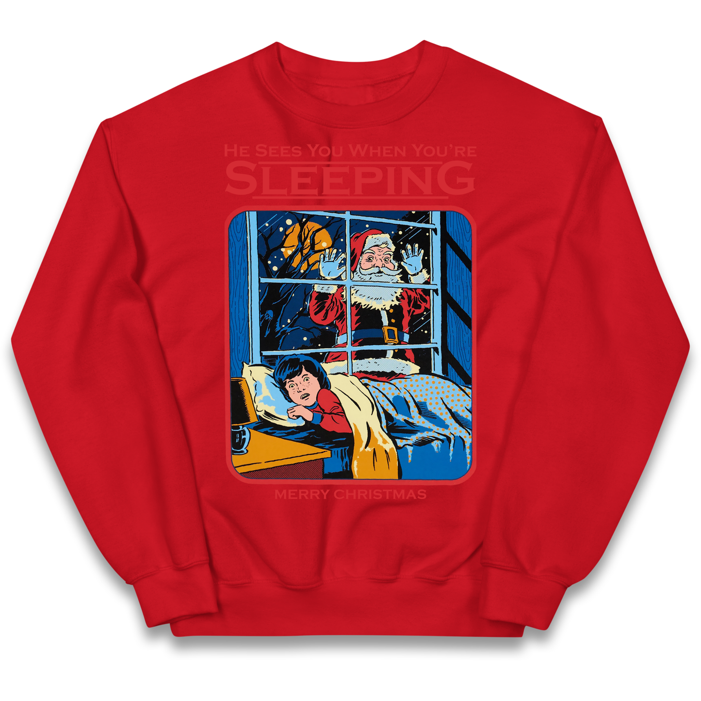 Creepy Santa Claus Christmas kids sweatshirt