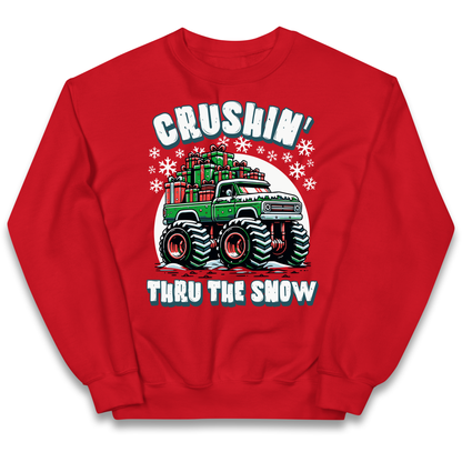 Crushin Thru The Snow kids sweatshirt