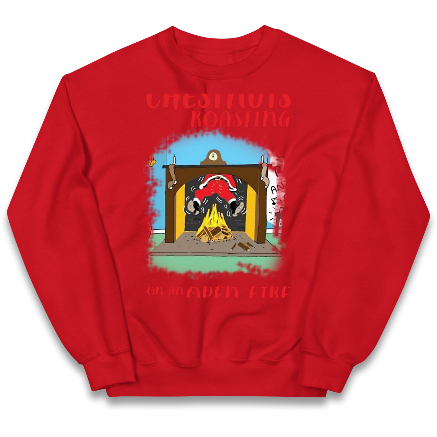 Chestnuts Roasting On An Open Fire Christmas kids sweatshirt