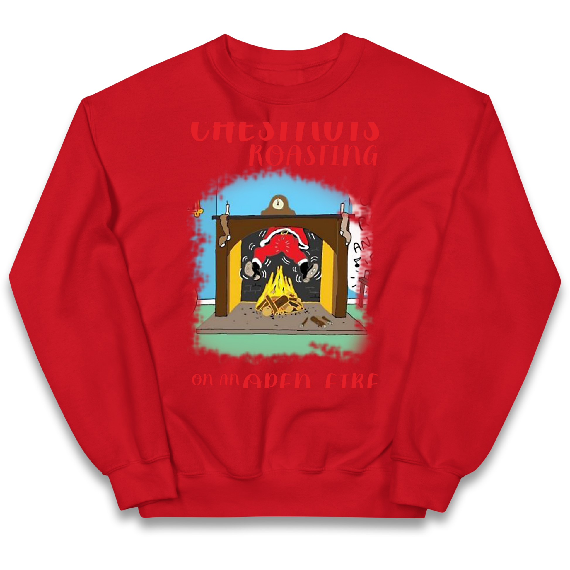 Chestnuts Roasting On An Open Fire Christmas kids sweatshirt