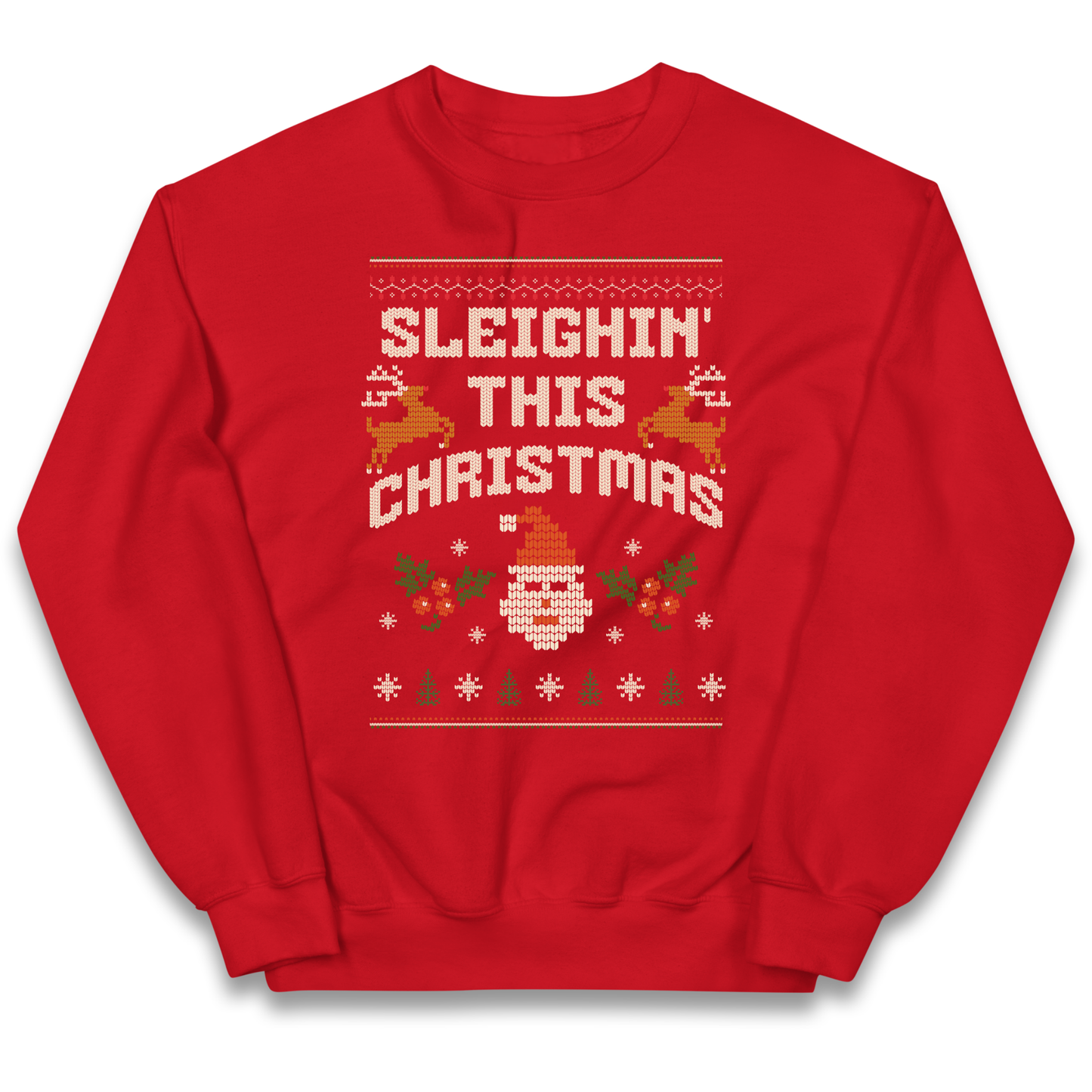 Sleighin This Christmas Christmas kids sweatshirt