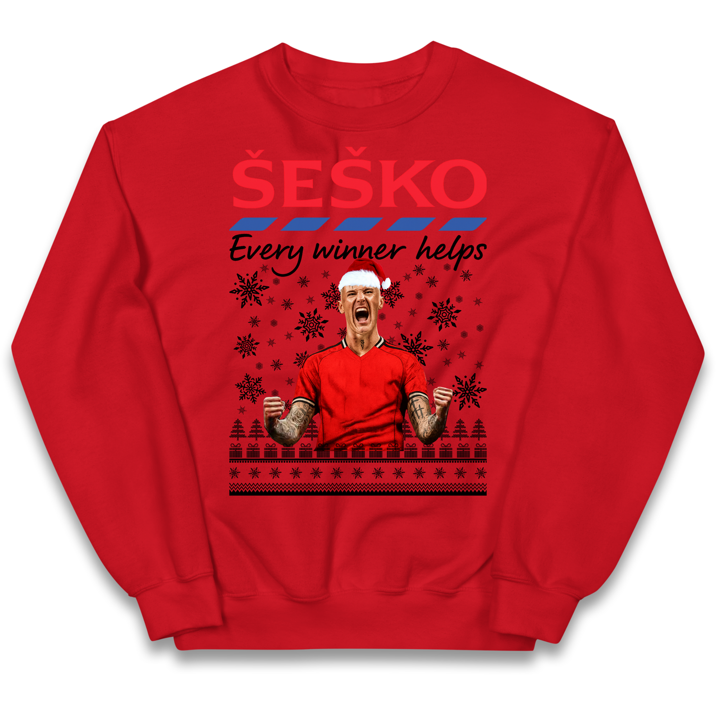 Benjamin Sesko Christmas Kids Sweatshirt
