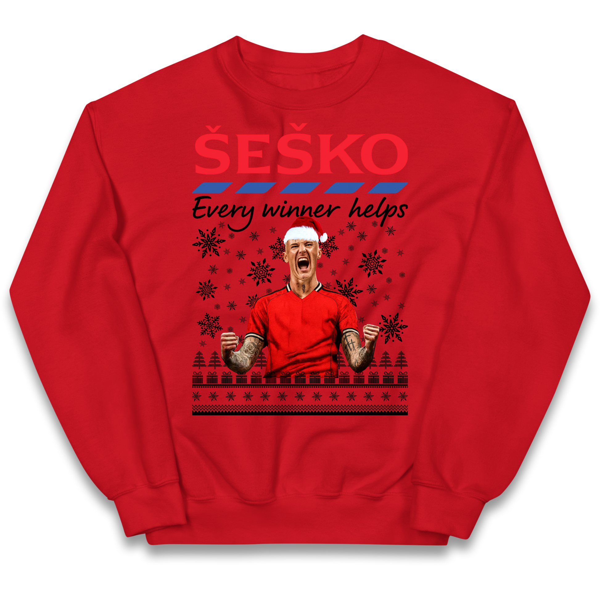Benjamin Sesko Christmas Kids Sweatshirt