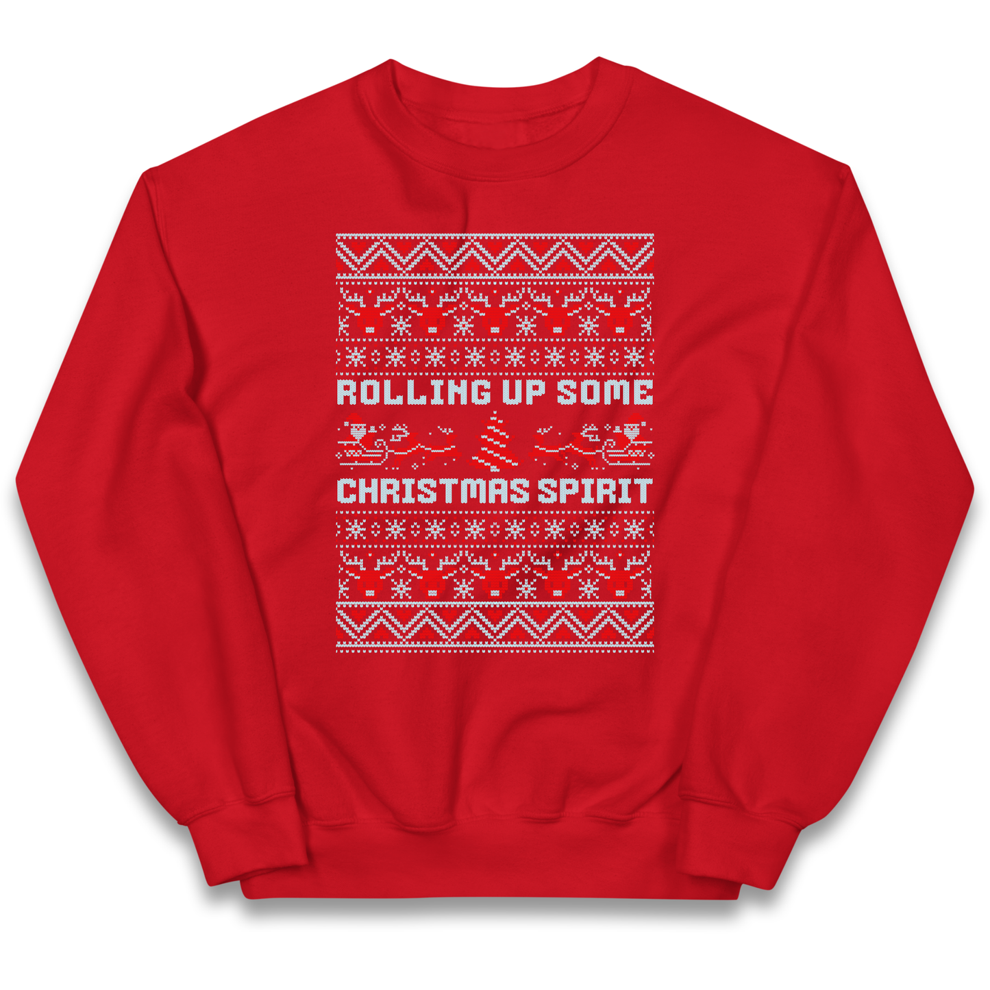 Rolling up Some Christmas Spirit kids sweatshirt