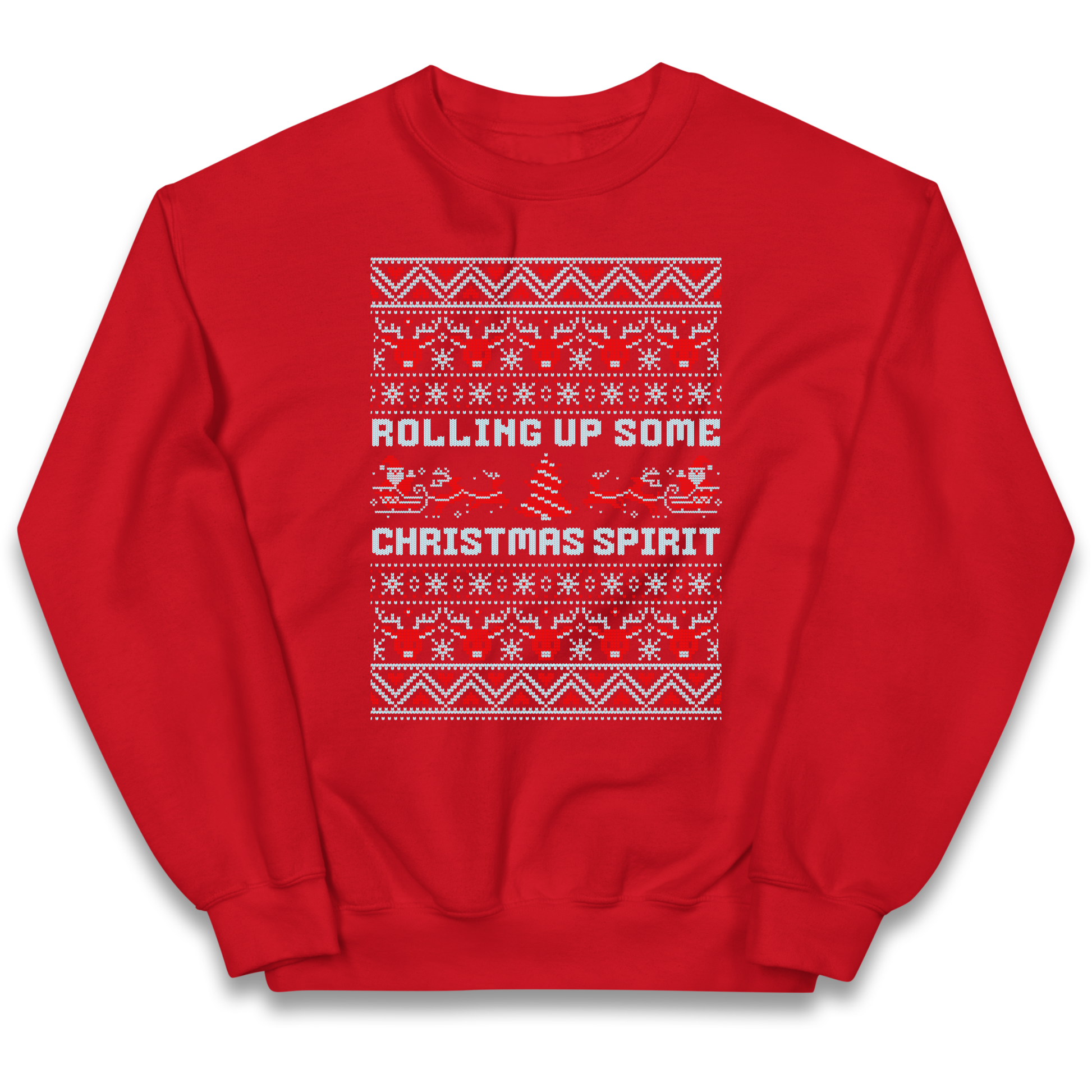 Rolling up Some Christmas Spirit kids sweatshirt