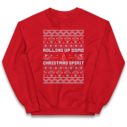 Rolling up Some Christmas Spirit kids sweatshirt