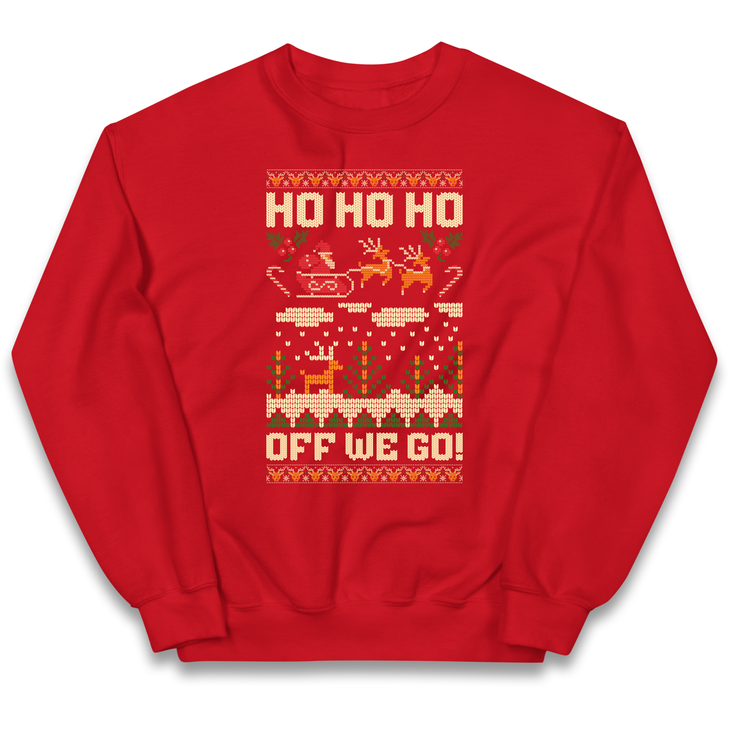 Have Yourself a HO HO HO Off we Go Christmas kids sweatshirt