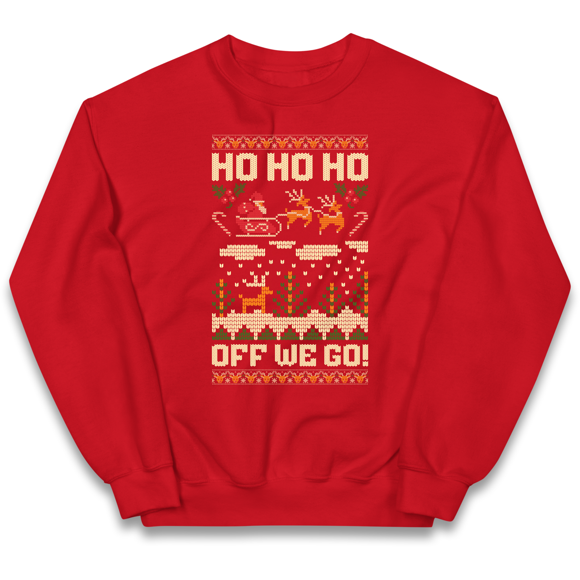 Have Yourself a HO HO HO Off we Go Christmas kids sweatshirt
