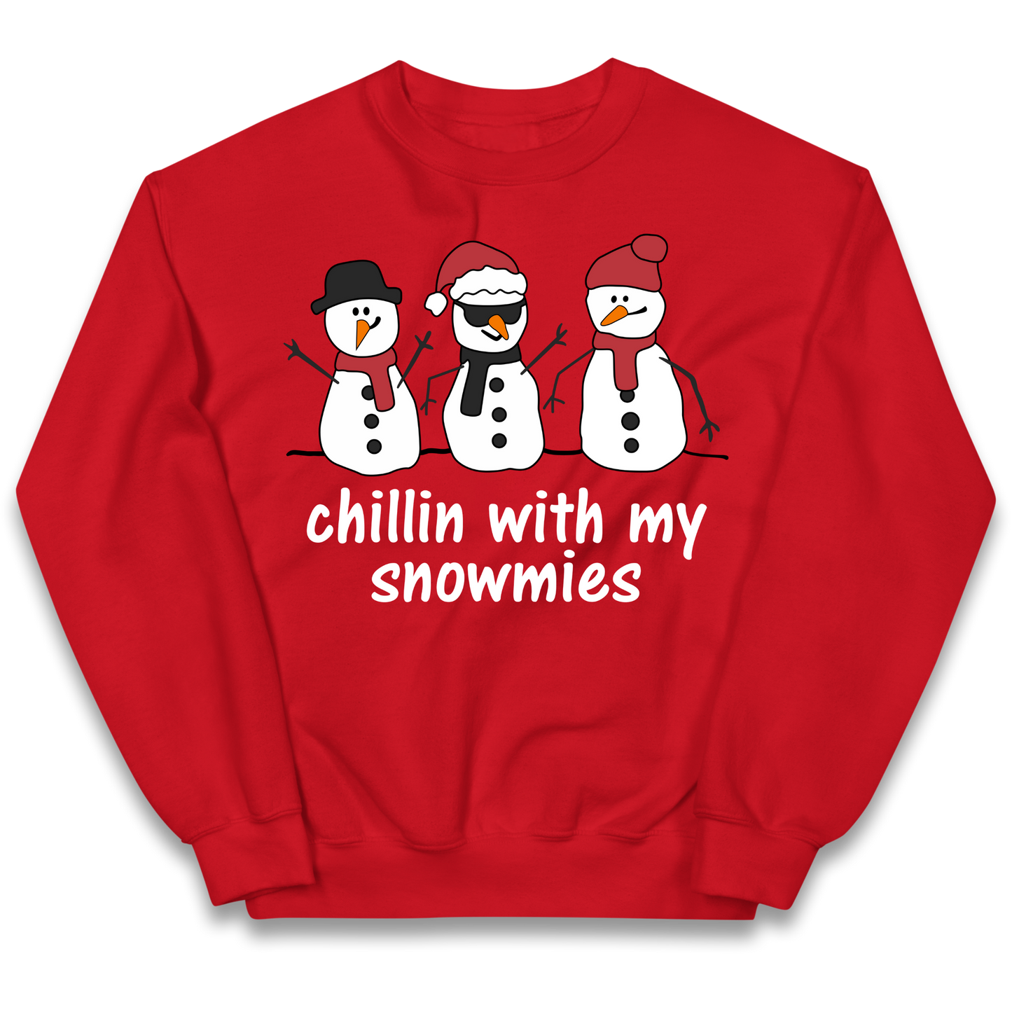 Chillin With My Snowmies kids sweatshirt