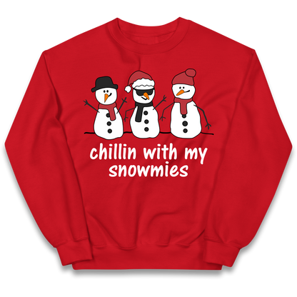 Chillin With My Snowmies kids sweatshirt