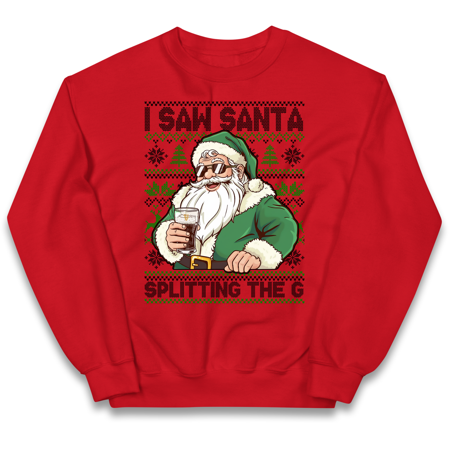 Santa Splitting The G Kids Sweatshirt