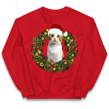 Cat Christmas kids sweatshirt