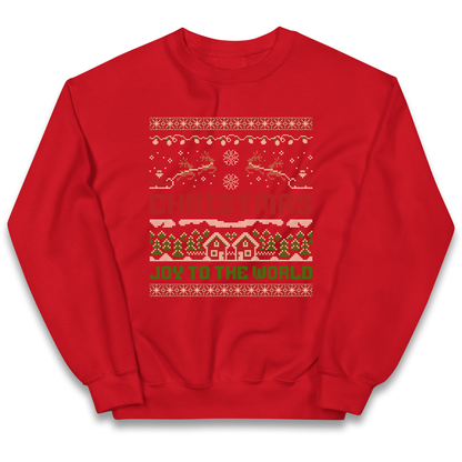 Christmas Joy to the World Christmas kids sweatshirt