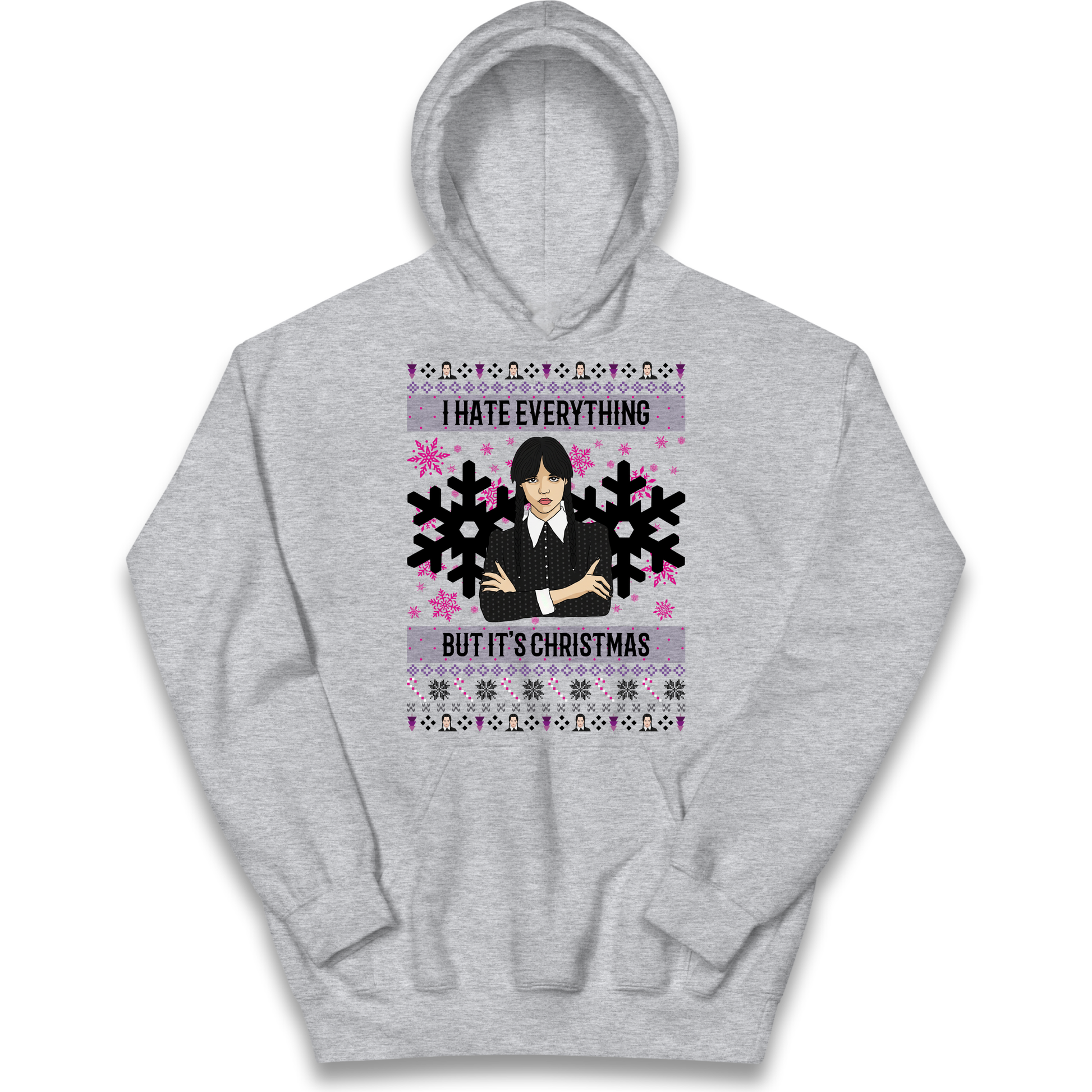 Wednesday addams Christmas Kids Hoodie