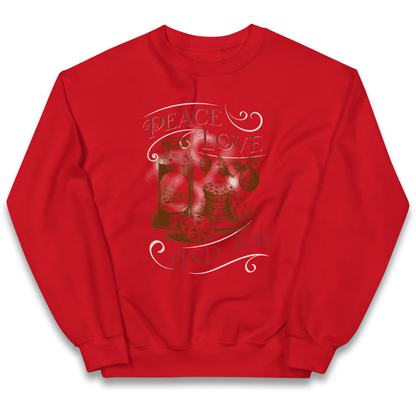 Peace Love And Joy Christmas kids sweatshirt