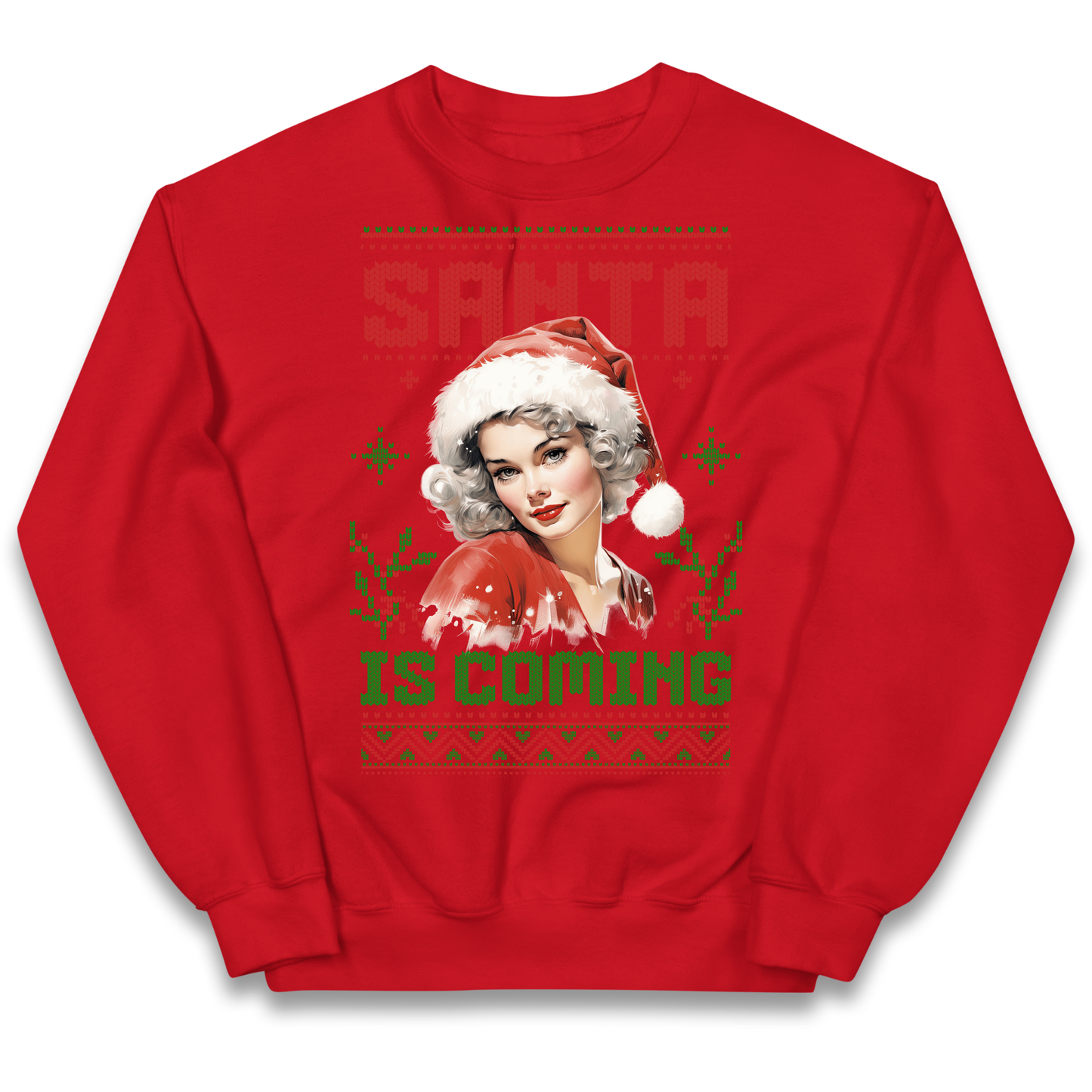 Santa is Coming Christmas kids sweatshirt