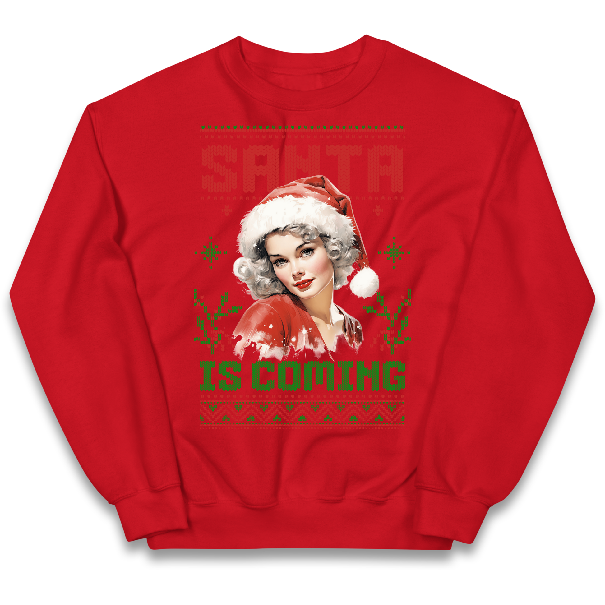 Santa is Coming Christmas kids sweatshirt