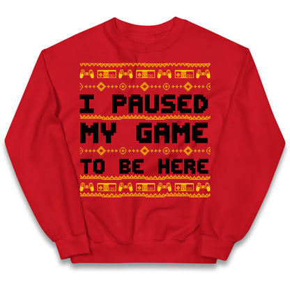 Paused My Game Kids Sweatshirt