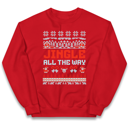 Jingle All The Way Christmas kids sweatshirt